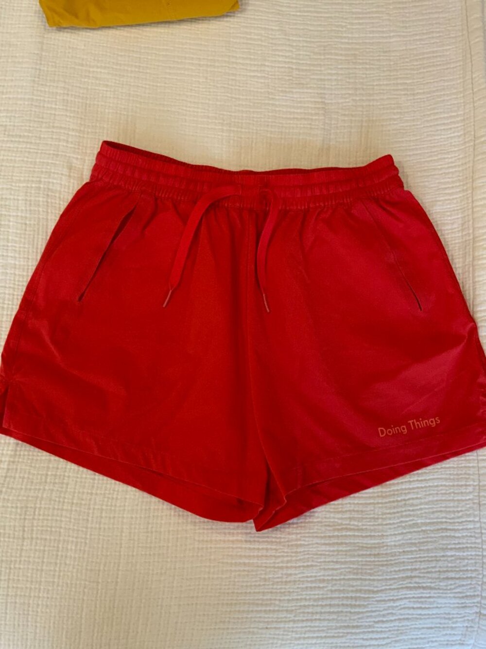 Outdoor Voices XS Leggings Shorts Bundle Yellow Red Doing Things